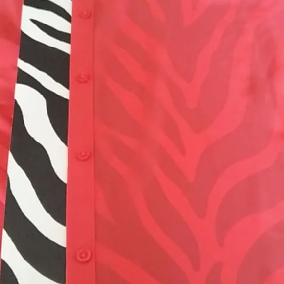 Apt 9 cayenne coral sheer button blouse XLP - Picture 7 of 16